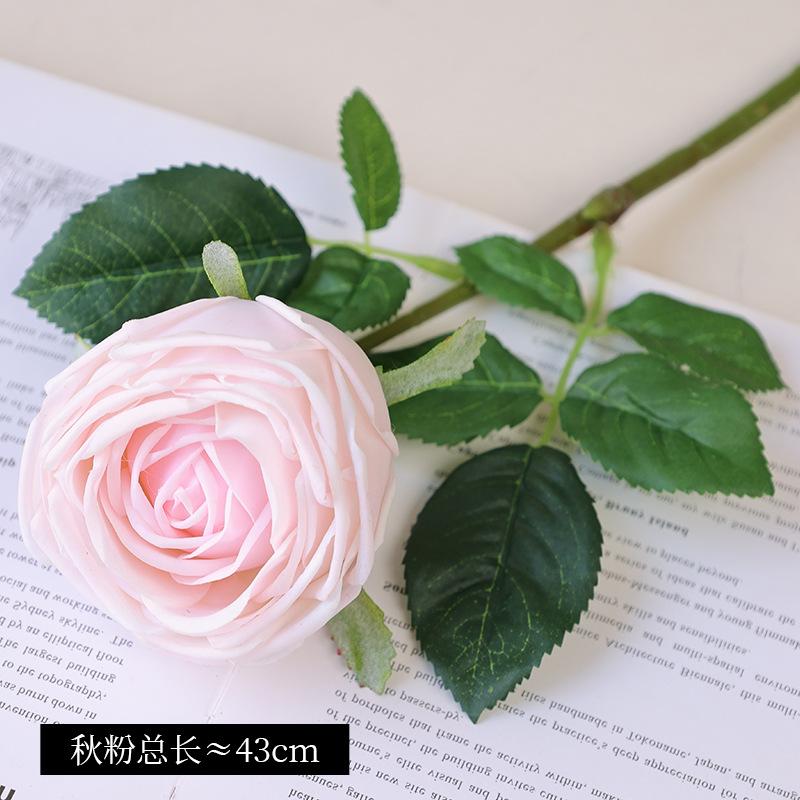High imitation feel moisturizing rose home decoration feel fake flower wedding decoration flower moisturizing tea rose simulation flower