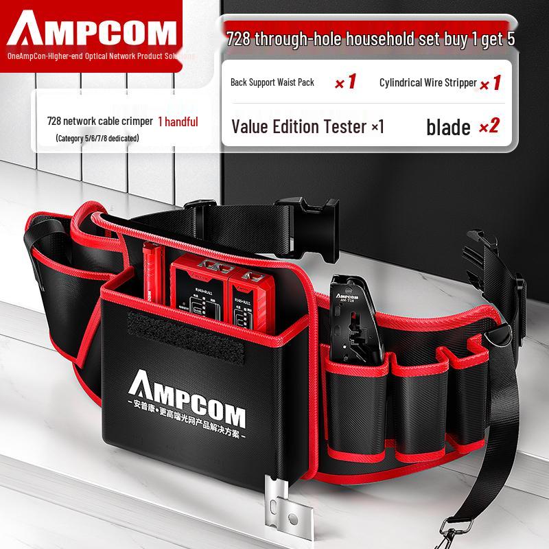 Clește de sertizat profesional pentru cablu de rețea cu capăt Crystal cu conectori cu 5, 6, 7 găuri traversante