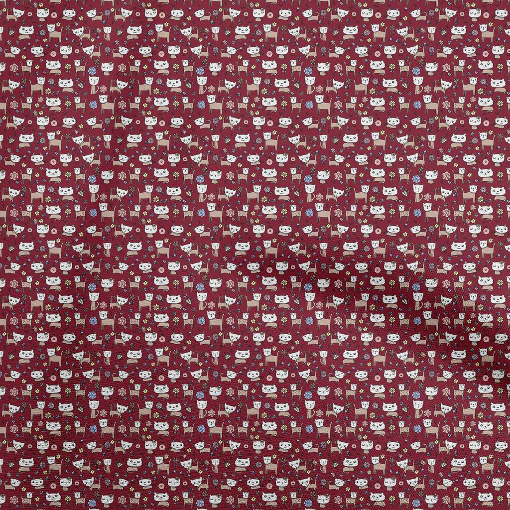 oneOone Cotton Flex Light Mint Green Fabric Kids Animal Diy Clothing Quilting Fabric Print Fabric By Yard 40 Inch