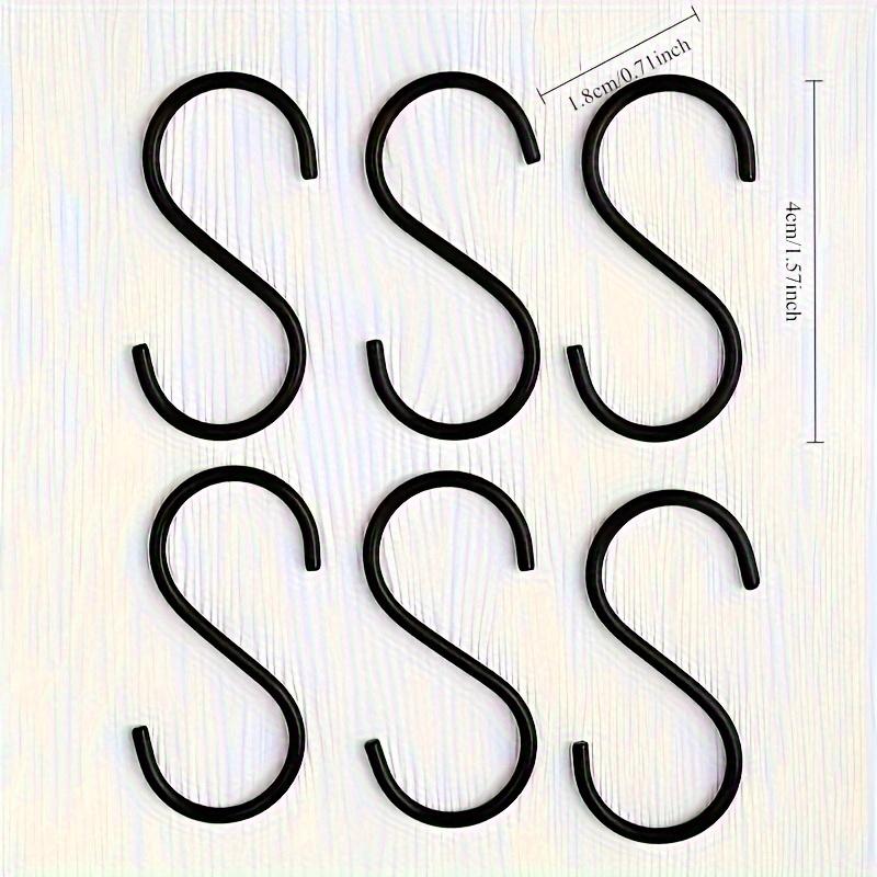 20pcs Metal S Hooks - Rust-Resistant Wall Hooks with Non-Slip Design, Space-Saving Solution for Kitchen, Garden, Wardrobe & Plant Organization
