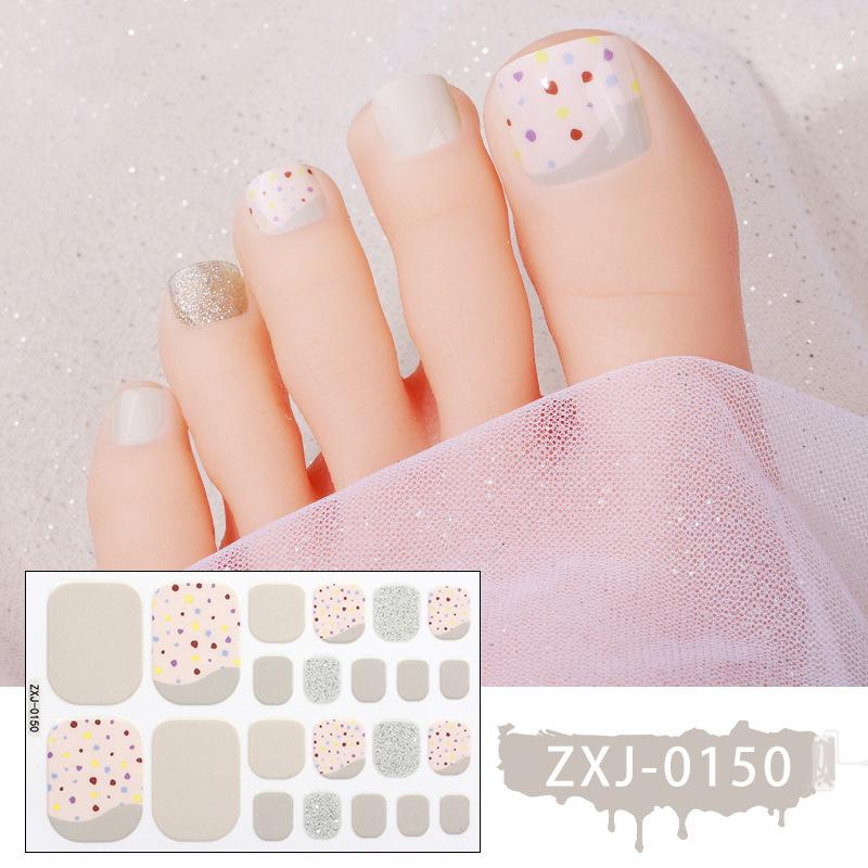 Japanese and Korean Toe Nail Stickers Waterproof Onion Pink Toenail Stickers Manicure Stickers
