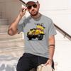 Unisexs Classic British Scooter Graphic Tshirt Yellow Casual Summer Tee With Vintage Motorcycle Crew Neck Short Sleeve Casual 202