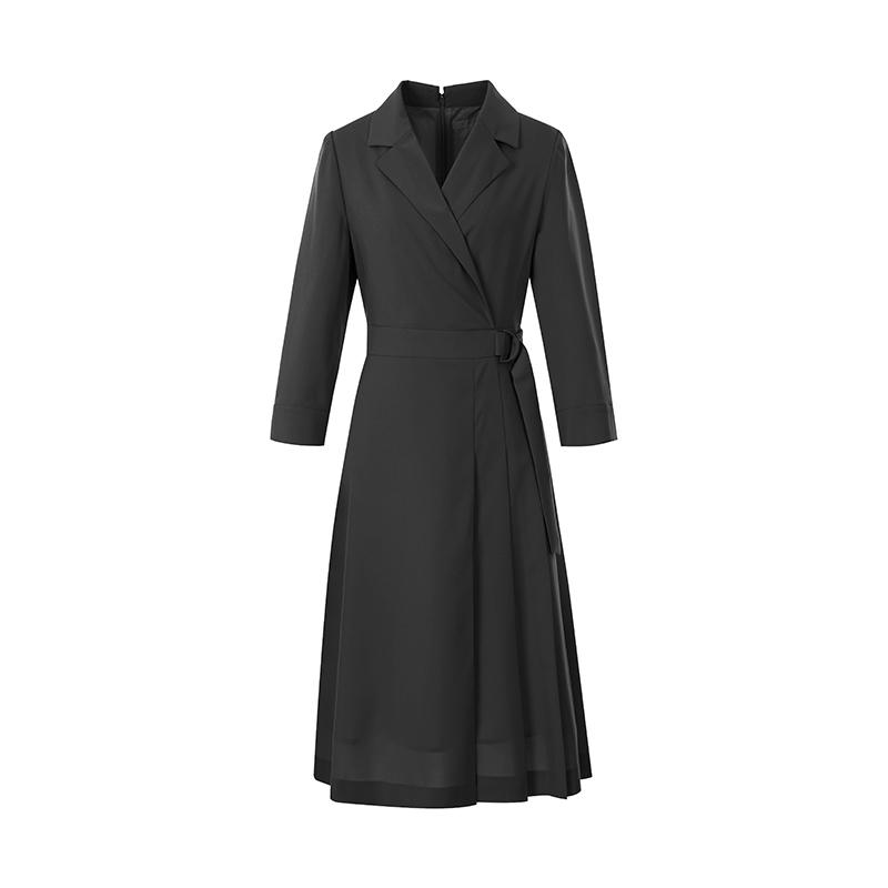 VISITINNEWYORK Pleated Wrap Long Dress (Vy8Op20)