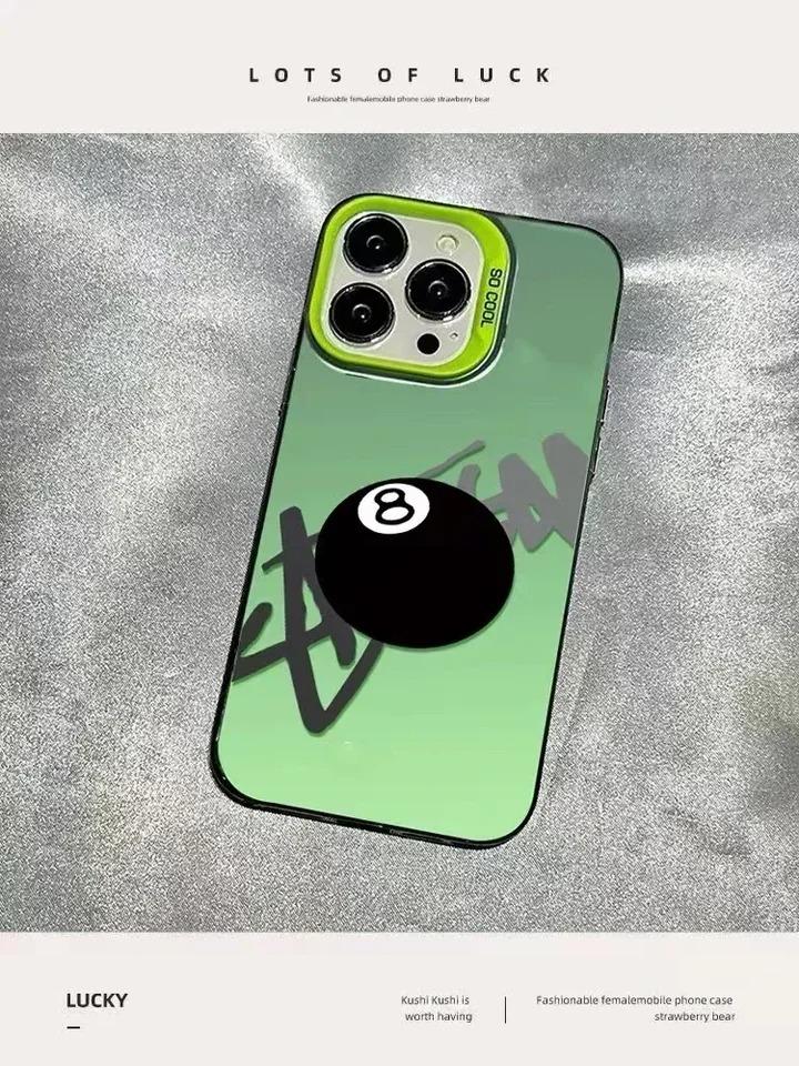 Billiard fashion brand number 8 Phone Case For iPhone 16 15 14 13 12 11 mini Pro Max X XR XSMAX 8 7 Plus Anti Fall Matte Back_ iPhone XS