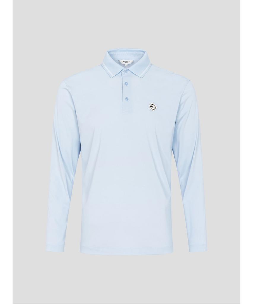 BEANPOLE GOLF [Heritage] Men'S Cooling Pique Long Sleeve T-Shirt - Sky Blue