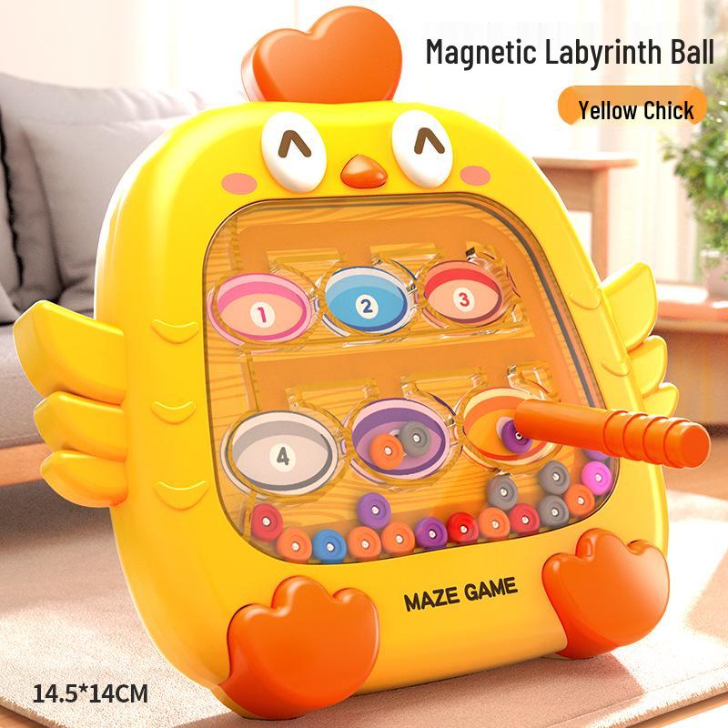Magnetic Bead Maze Toy: Children's Educational Puzzle for Concentration and Number Mastery with Magnetic Pen Control