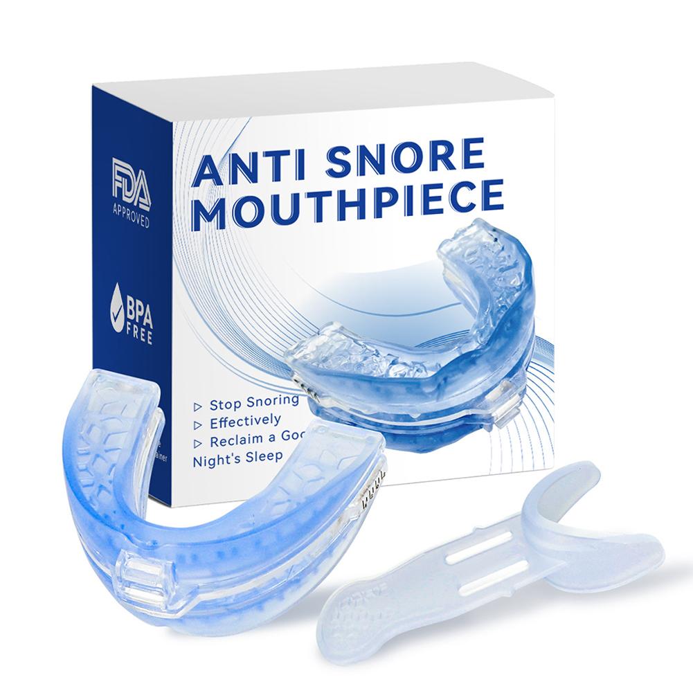 

Anti Snoring Silicone Mouthpiece Sleep Earplugs Improve Sleep Anti Teething Grinding Sleep Aid For Anti-Snoring & Apnea Device синій