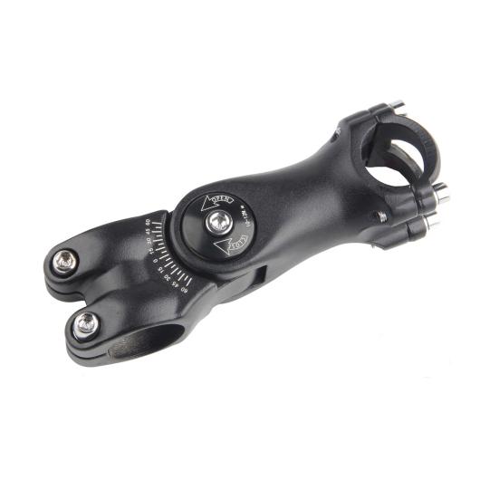 Bicycle Handlebar Stem ± 60 Degrees Adjustable Hexagonal Hole Design Durable Easy Assembly Fits 31.8mm Handlebars 28.6mm Tubes for MTB Road Bikes