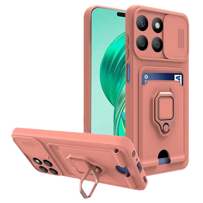 

Luxury Holder Slide Camera Soft Phone Cases For Honor X8B X7B 90 Lite Shockproof Card Slot Bag Magnetic Case For Honor X8B Cover Honor X7b