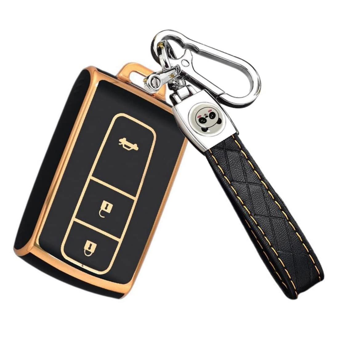 [ZANEKO] Move key case compatible Toyota Daihatsu Tanto custom key ZA-XMjb-08ft3-Black чёрный