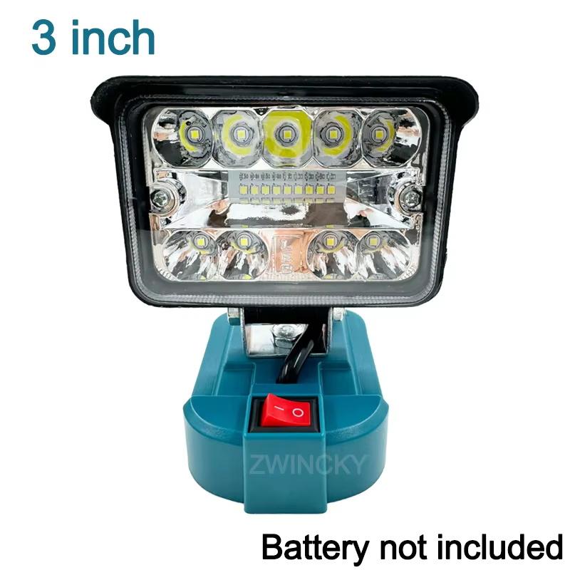 3/5/8 Inch LED Work Light Flashlight For Makita 18V Li-ion Battery Handheld Spotlight WIth Switch Night Lighting Tools