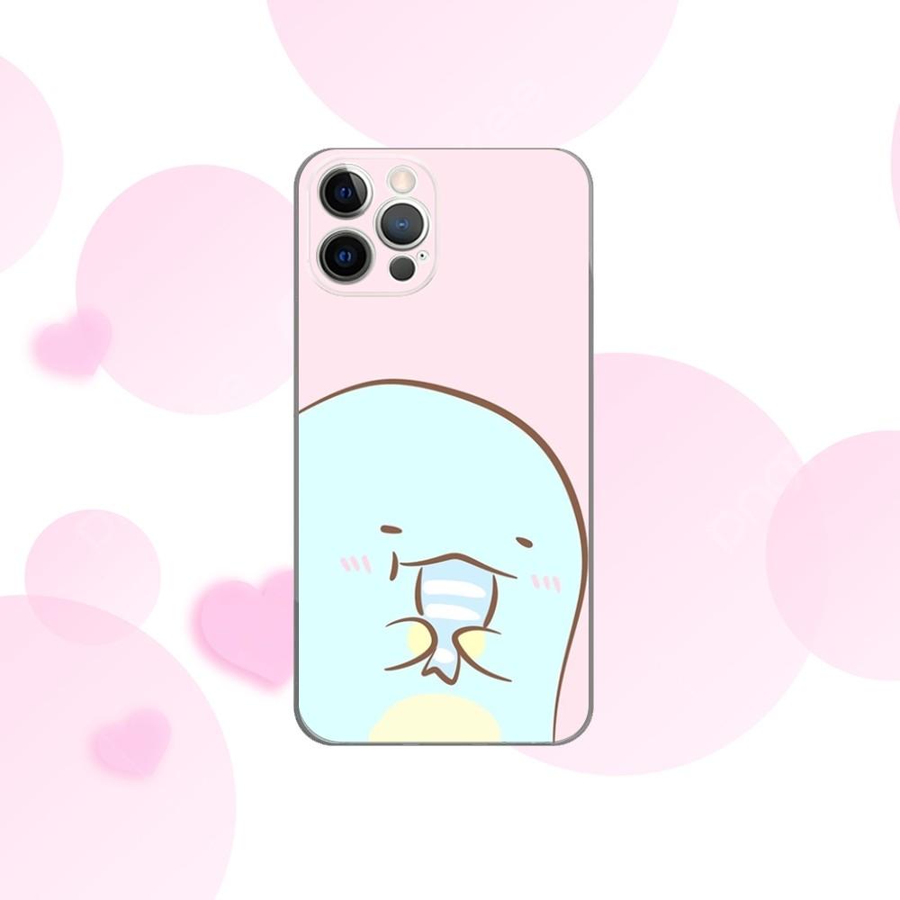 

S-Sumikko Gurashis Kawaii Phone Case For iPhone 16e,16,15,14,13,12,11 Plus,Pro,Max,XR,XS,X,Plus,SE,Mini Transparent Soft Cover iPhone16pro
