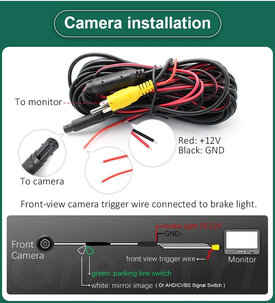CCD/MCCD AHD 1080P 1000TVL Vehicle Logo Car Front View Camera For Toyota Land Cruiser I20 Fj Cruiser Prado 150 I20 2008-2018