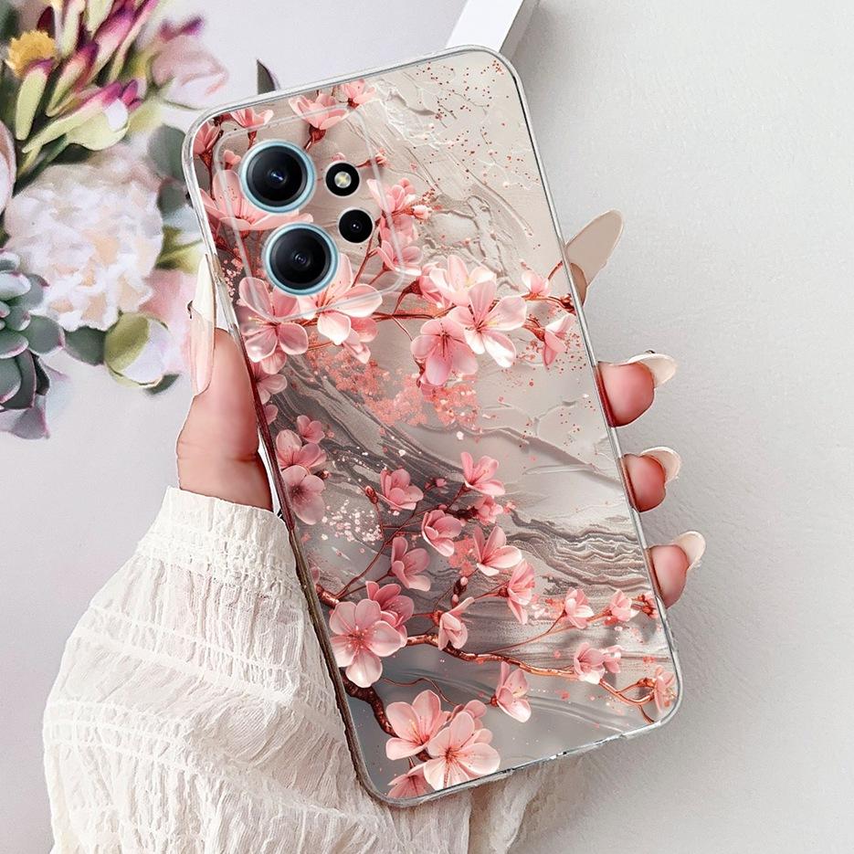 For Xiaomi Redmi Note 12 4G Case Beautiful Flowers Painted Cover Soft Slim Phone Case For Redmi Note 12 Pro Plus Note12 5G Shell