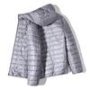 Baumwollgefütterte Jacke Herren Herbst und Winter Sport und Freizeit Einfache einfarbige Jugendjacke Warme baumwollgefütterte Jacke mit Kapuze Große wattierte Jacke