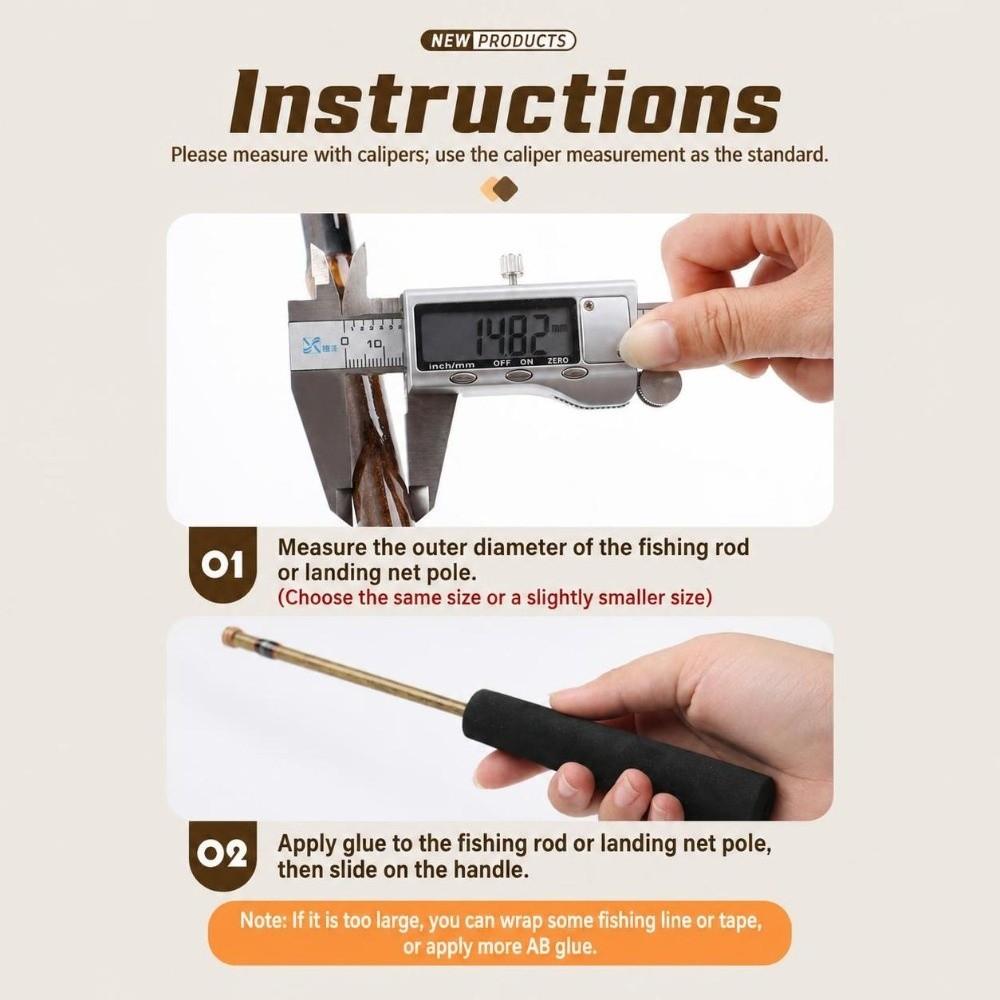 EVA Fishing Rod Handle Slim Form Rod Repair Component Repair DIY Rod Part  Hand Rod Refit