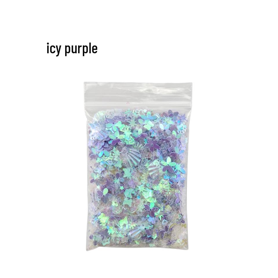 Multicolor Nail Art Glitter & Resin Makeup Decorations: Hearts, Stars, Snowflakes.