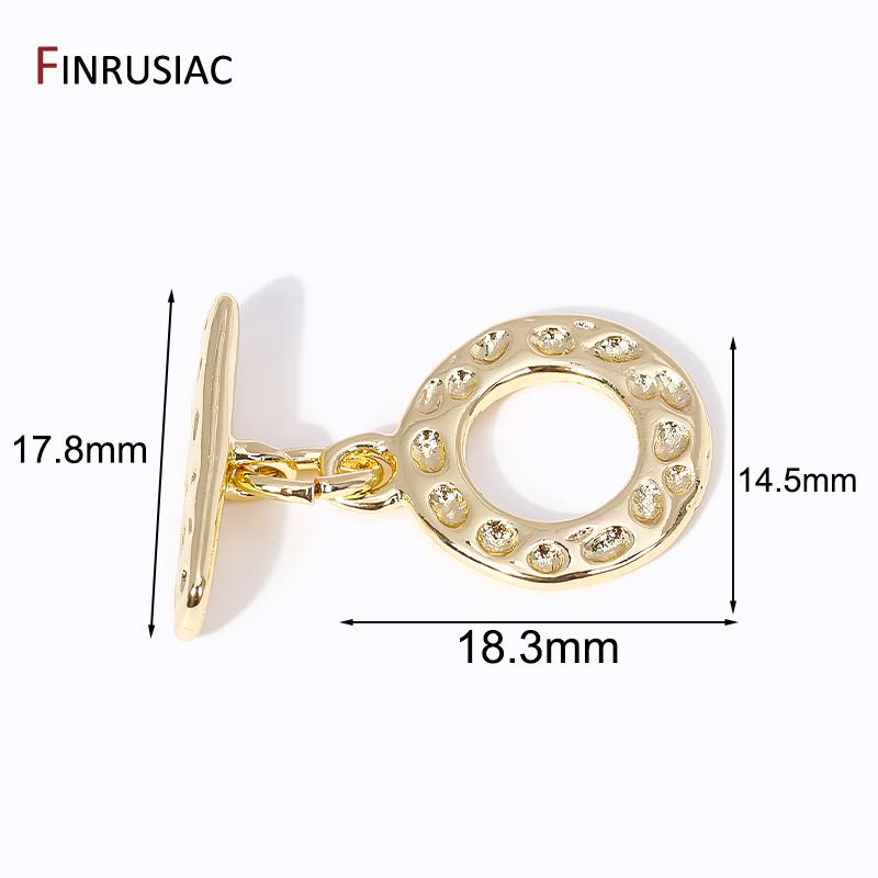 

18K Gold Plated Brass OT Clasps For DIY Jewelry Making,Toggle Clasps Connectors For Necklaces Bracelets Making Accessories 4 Sets