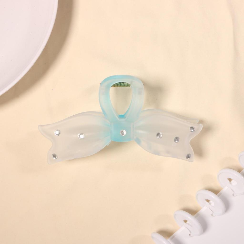 Matowy klips rekinowy, spinka do włosów z kokardą jaskółczy ogon do fryzur upiętych 2025