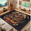Music Theme Soft Crystal Velvet Rug Custom Name & Text Print Non Slip Floor Rug for Bedroom Living Room