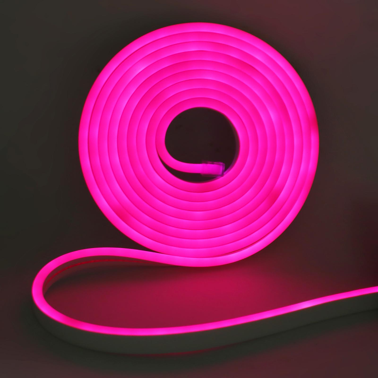 

USB Неоновая светодиодная лента DC 5V 2835 120 светодиодов/м Водонепроницаемая гибкая неоновая веревочная подсветка Красная Синяя Белая Розовая Зеленая Лента Подсветка для комнаты USB Plug&3m розовый