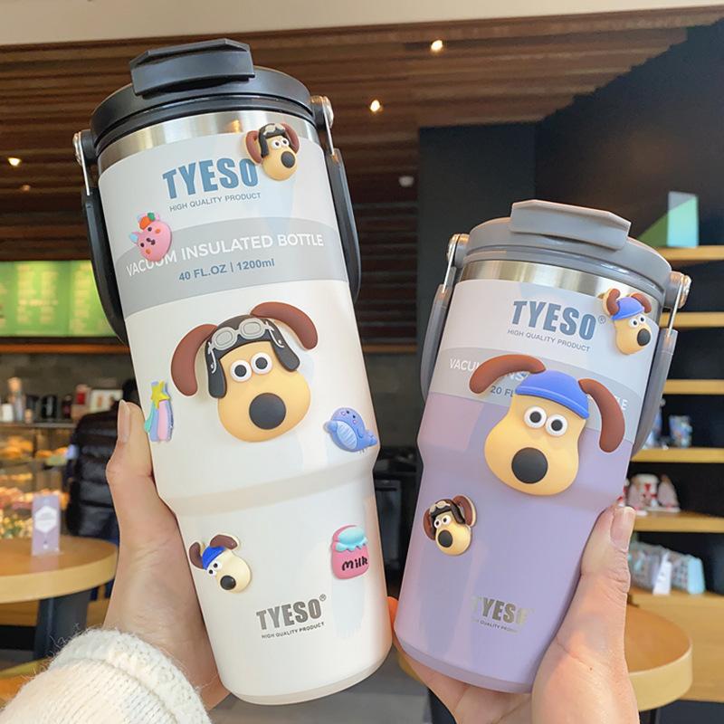 Tyeso Coffee Cup Stainless Steel Thermos Bottle Double-layer Insulation Cold And Hot Travel Mug Vacuum Flask Car Water Bottle
