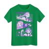 Boys Girls Round Neck Casual Printed Short-sleeved T-shirt Top