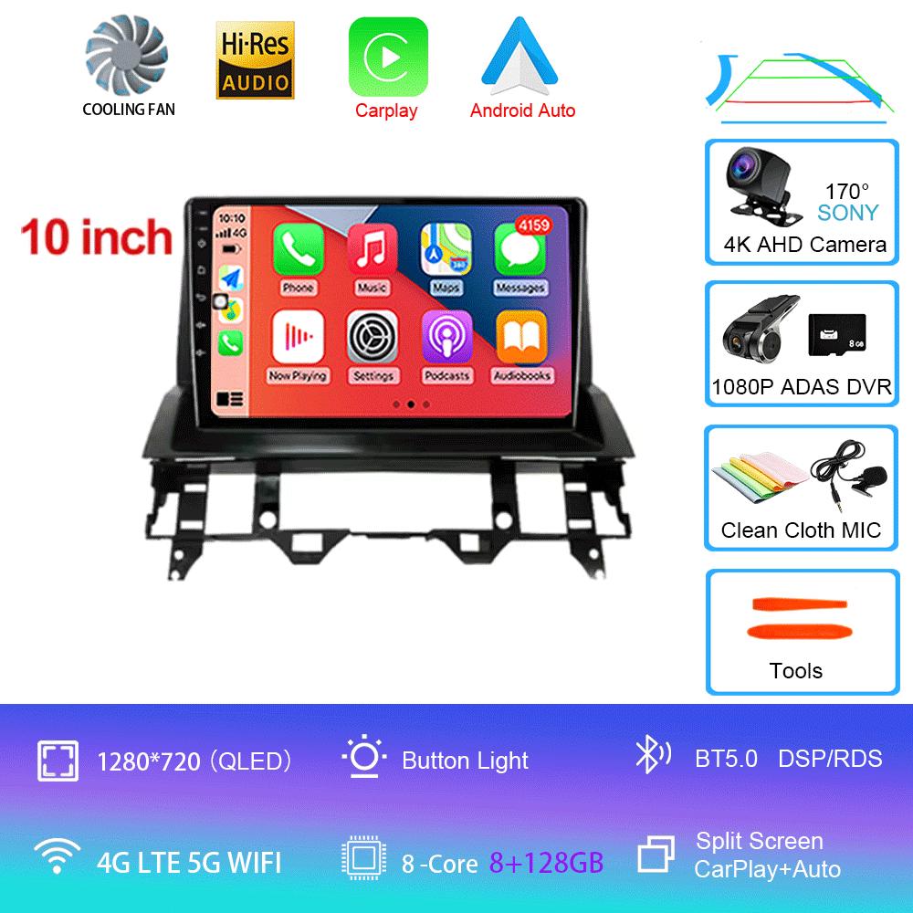 10 Inch For Mazda 6 2007 2003 2004 2005 2006 2002 - 2015 Multimedia Car DVD Player Navigation GPS Radio Wifi BT 4G LTE 128G Andr