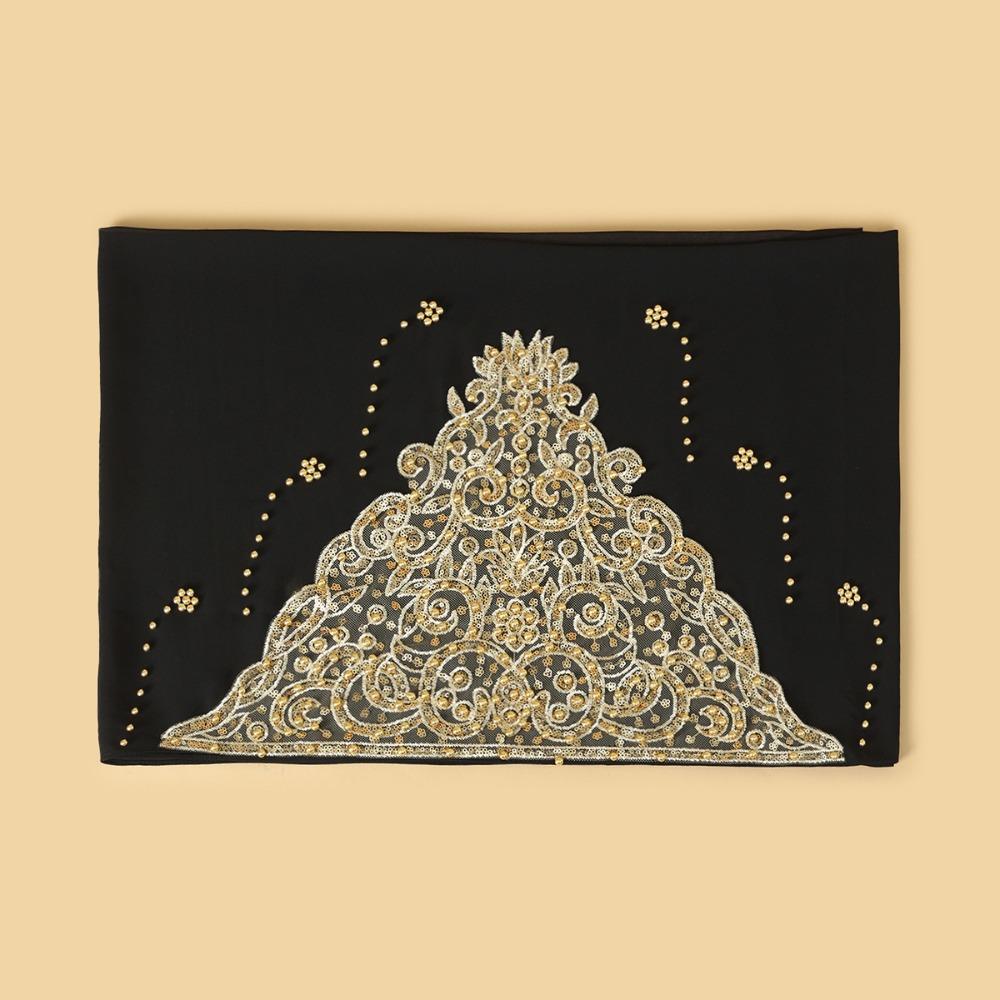 Breathable Muslim Instant Turban Solid Color Islamic Crinkle Shawl New Rhinestone Chiffon Scarf