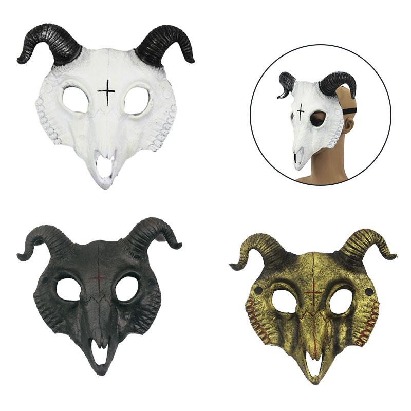 Goat Mask For Halloween And Carnival Parties High-quality Pu Animal Mask