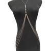 Fringed Pearl Chest Chain for Party Adult Women Shoulder Chain Necklace Eye Catching Body Chain Beach Party Body Jewelry