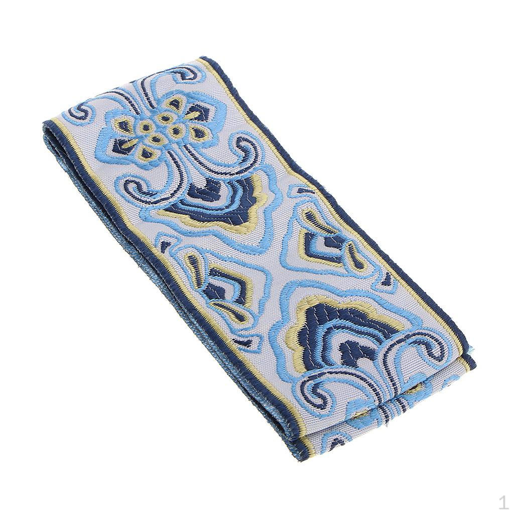 

2-дюймовая жаккардовая лента с рисунком листьев гинкго для проектирования платьев и поделок, декоративное сари Blue