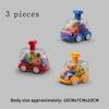 1/3Pcs Inertia Rebound Car Baby Toy Cartoon Press Gear Car Toy Lnertia Pull-back Transparent Car Birthday Gifts For Kids