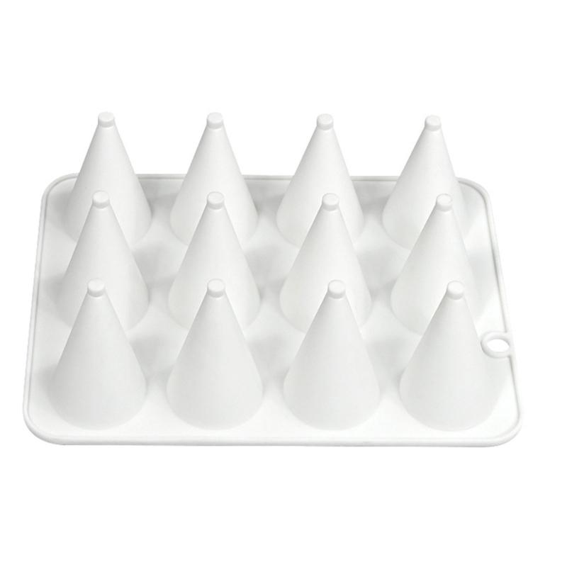 

Cone Shape Silicone Molds Baking Tool Mousses Cake Decorating Molds for Making Chocolate, Candy, Candle, Soap Enduring