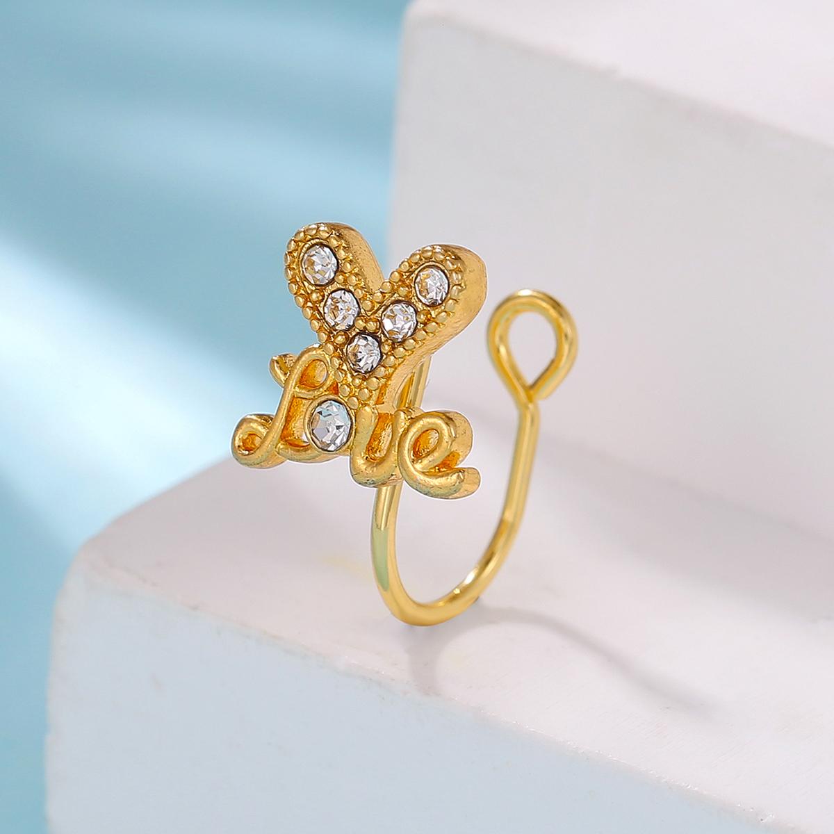 

Женский зажим для носа без пирсинга, подвеска в виде лотоса, персонализированное циркониевое кольцо в носу, украшения для тела