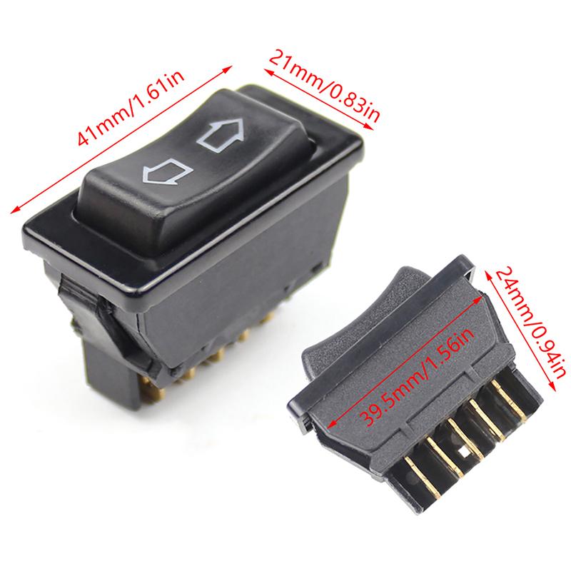 Universal 12V 20A 2 Way Momentary Electric Window Aerial Up Down Rocker Switch Car Push Fit