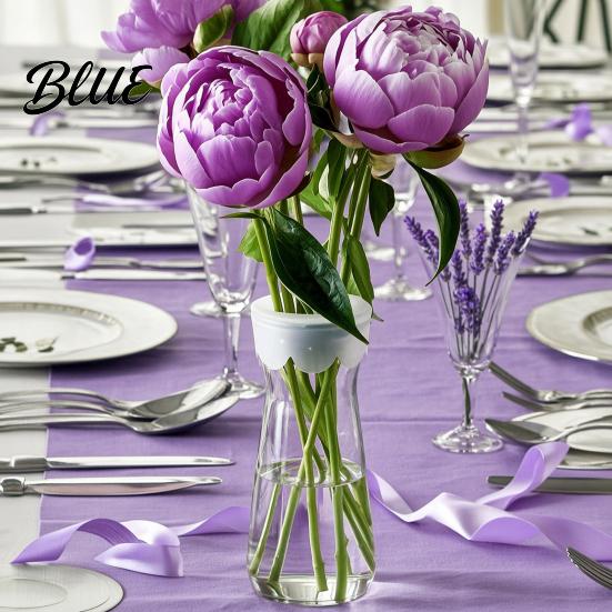 Floral Display Aid Blossom Grid Silicone Flower Arrangement Reusable Stem Holder for Vase Transparent Flexible Waterproof DIY Arrangements Wedding