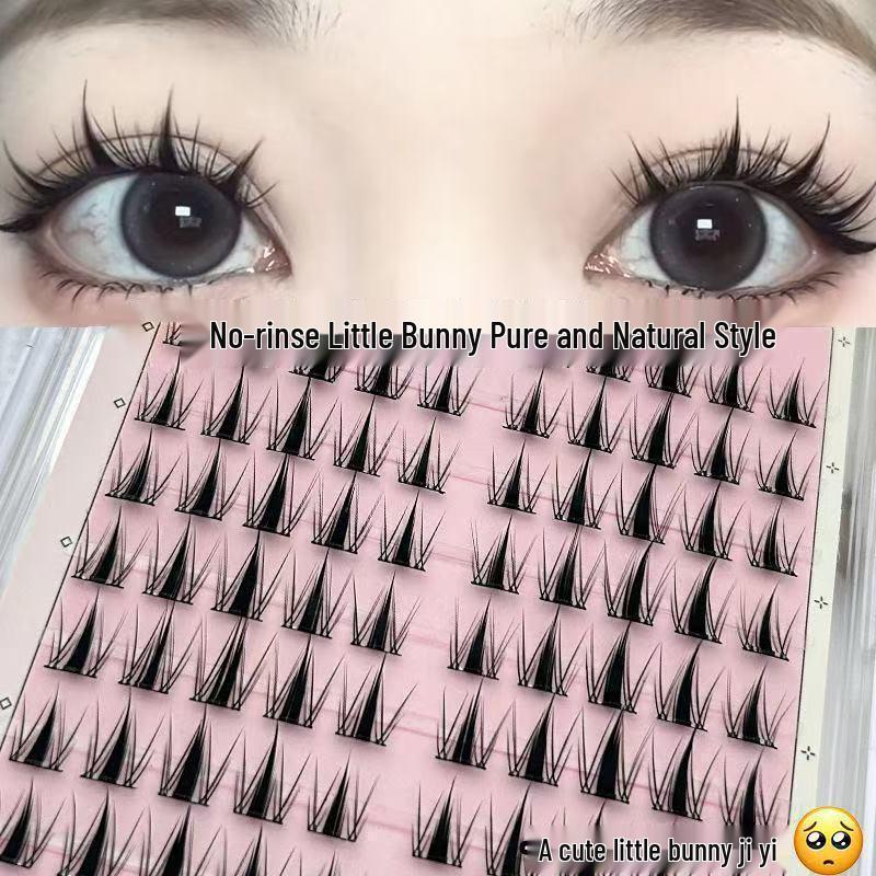 Barbie Rabbit Series Glue-Free Segmented Single Cluster False Eyelashes - Pure Desire Style for Beginners