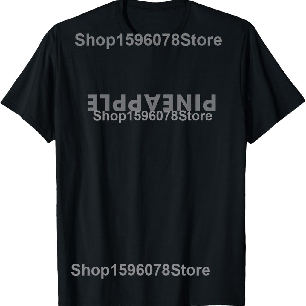 Ananas auf dem Kopf Wo ist die Party T-Shirts Herren Baumwolle Humor Streetwear T-Shirt Kurzarm Unisex Lockere Kleidung