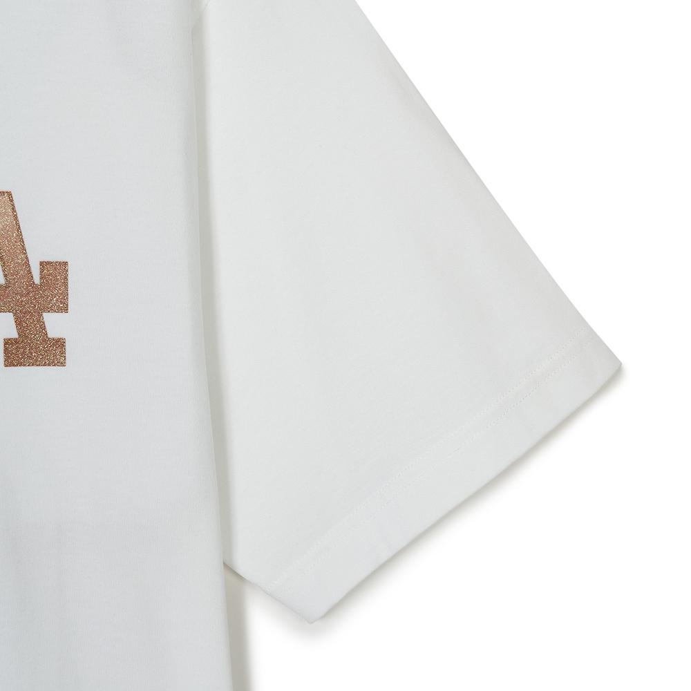 New MLB Los Angeles Dodgers T Shirt Unisex Ecru 3ATSO0143-07WHS