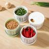 Sealed Fresh-keeping Box Kitchen Refrigerator Storage Box Plastic Food Drain Storage Round Onion Ginger Garlic Storage Box&