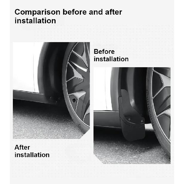 Fender For Tesla Model YL 2026 Mud Flaps Splash Guard Flap 6-Seater YL Fenders Anti-Snow Anti-Sand Front Rear TPE Car Protection