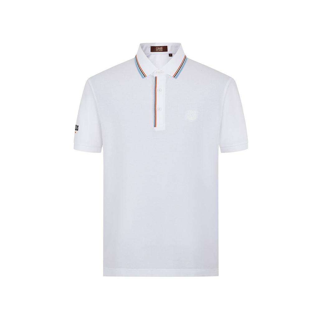 [Collar Stripe Fashion Contrast] Comfortable and Breathable Men's Short Sleeved Polo Shirt for Spring and Summer