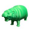 Kawaii Hippo Resin Figurine Pygmy Resin Statue Gifts Hippopotamus Ornaments  for Christmas