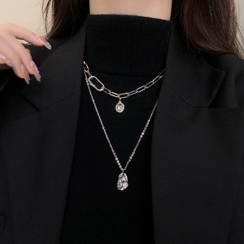 Dopamine Color Beaded Star Tassel Necklace Women's New Temperament Neck Chain Sweet Cool Spice Girl Collarbone Chain