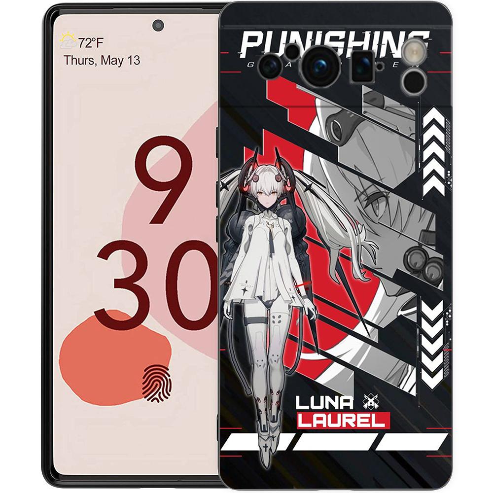 Punishing Gray Raven Anime Telefondeksel For Google Pixel 8 A 7 6 Pro 6A 5G Svart Mykt Støtsikkert Bakdeksel Silikonskall Coque