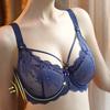Large Size Lingerie Women's Soft Steel Ring Adjustable Lingerie Thin Lace Gathered Bra