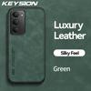 KEYSION Luxury Retro PU Leather Case for Redmi 15 5G 169.5mm Soft Silicone+PC Shockproof Phone Cover for Xiaomi Redmi 15 5G