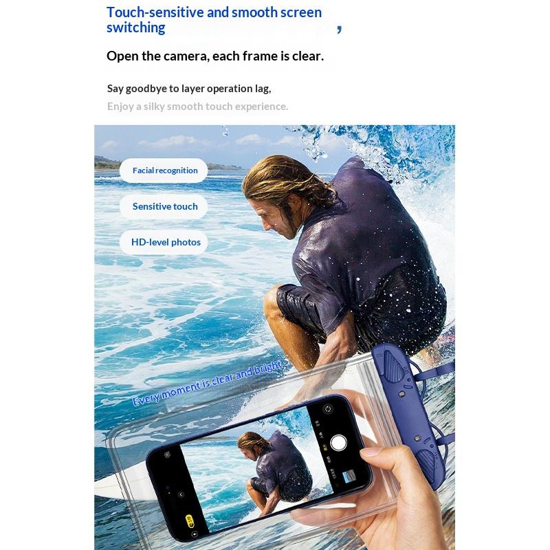 8-Zoll wasserdichte Touchscreen-Handytasche zum Schwimmen, Outdoor-Tauch- und Schwimm-Handytasche zum Umhängen