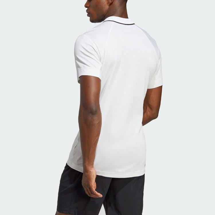 Adidas Polo Shirts Men's White Polo Collar Moderate Straight Fit HS3317